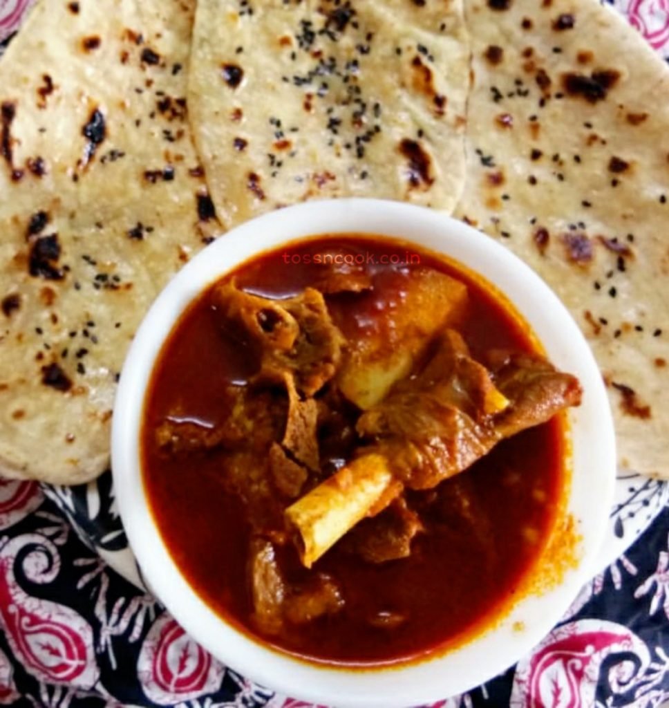 Mutton Korma served with Butter Naan