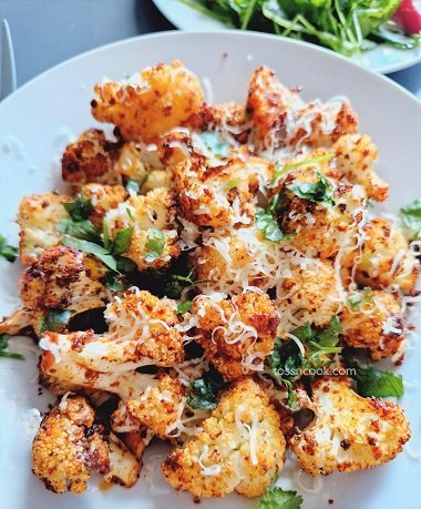 Air Fried Cauliflower with Cheese