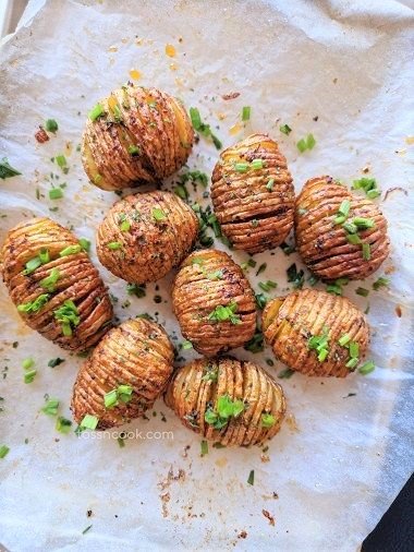 Air fryer Hassleback Potatoes