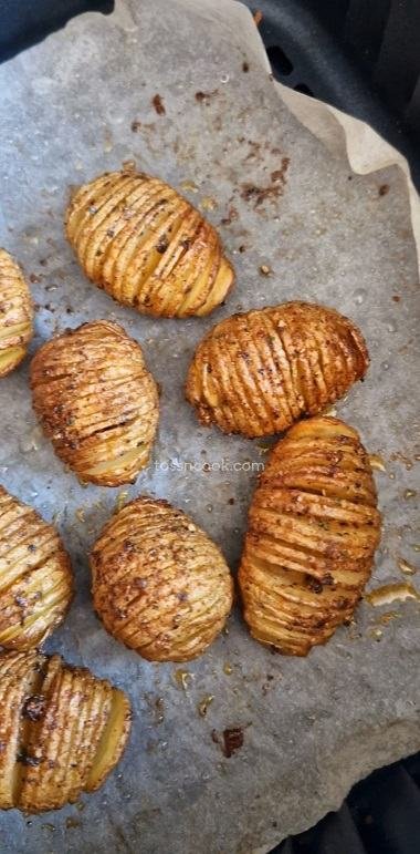 Marinated Hasselback Potatoes in air fryer