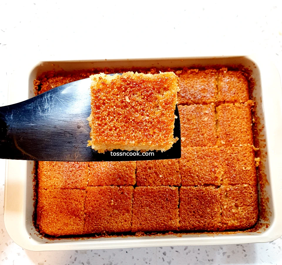 Eggless Cake Semolina Cake Slice